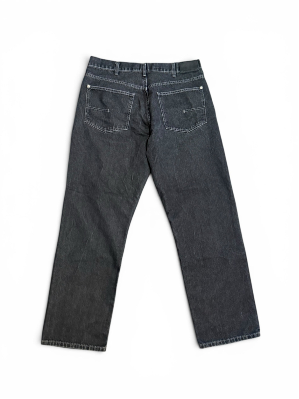 Calvin Klein Jeans Men’s Black Straight Leg Denim Jeans Size 36 Charcoal Wash - Picture 9 of 10